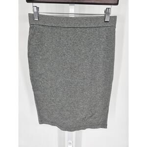 Forever 21 Womens Sz M Knee Length Jersey Knit Pencil Skirt Gray